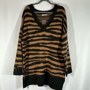 Ricki’s Black & Brown Tiger Striped Soft Sweater